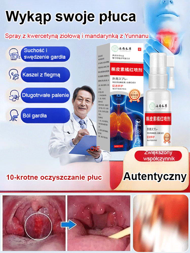Yunnan Bencao Spray z Kwercetyną i Pomarańczą