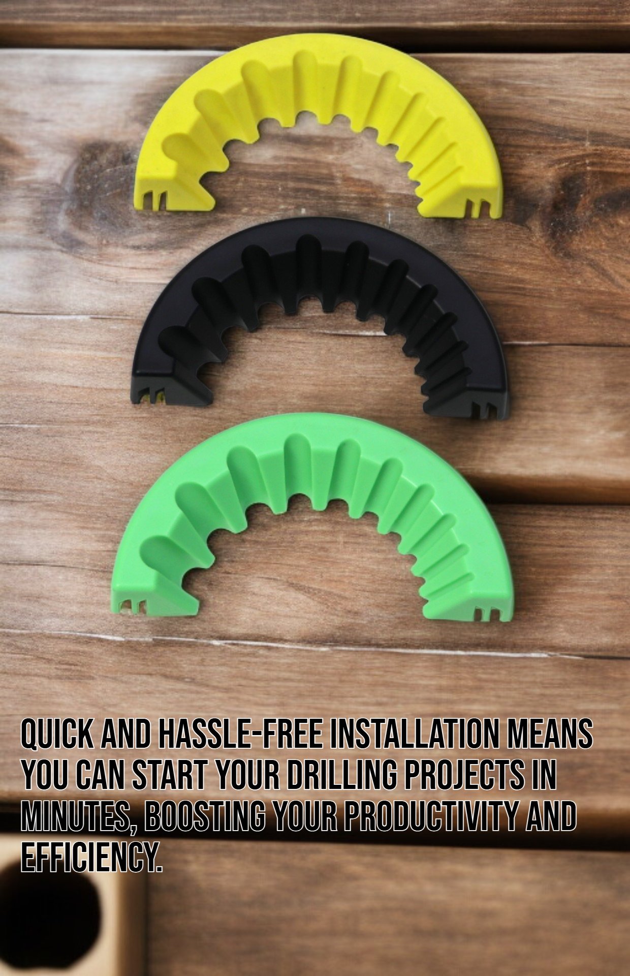 Angle grinder drill bit bracket holder mounted on power tool