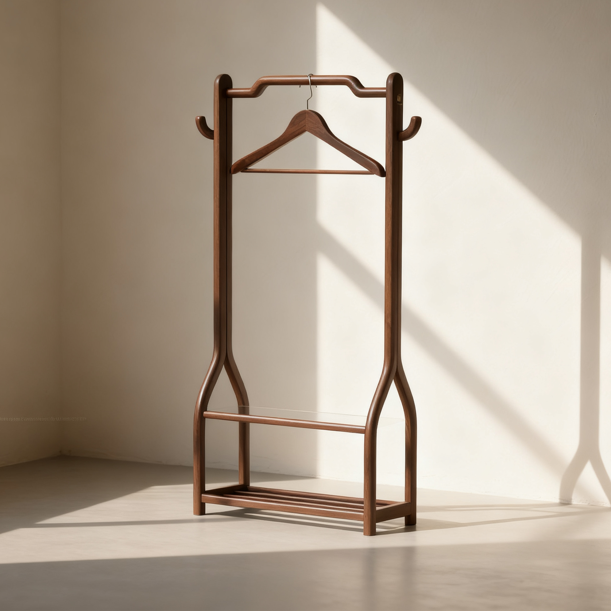 Elegáns fa ruhatartó állvány nappaliba