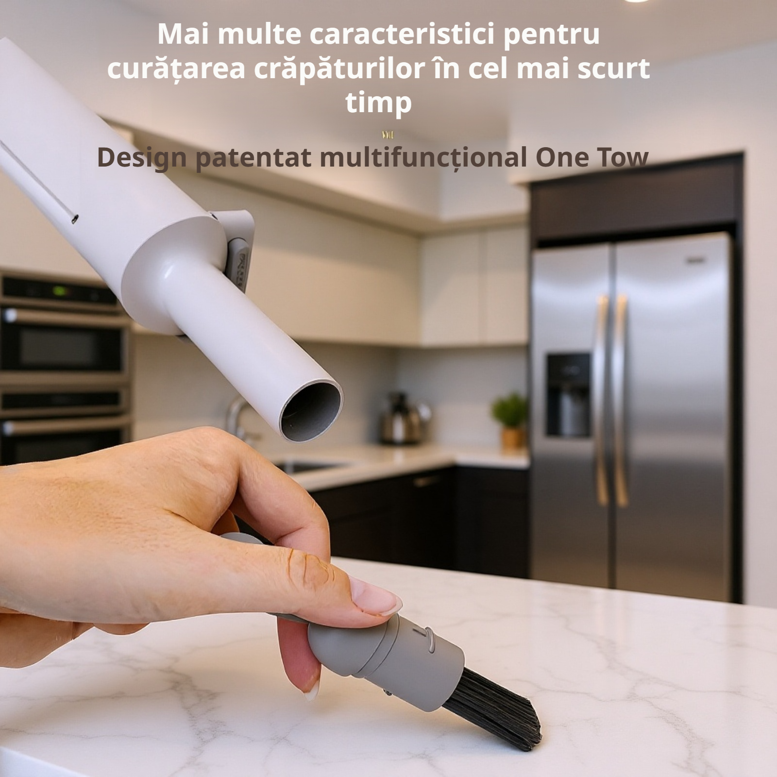 Mini mop inovator cu sistem auto-curățare