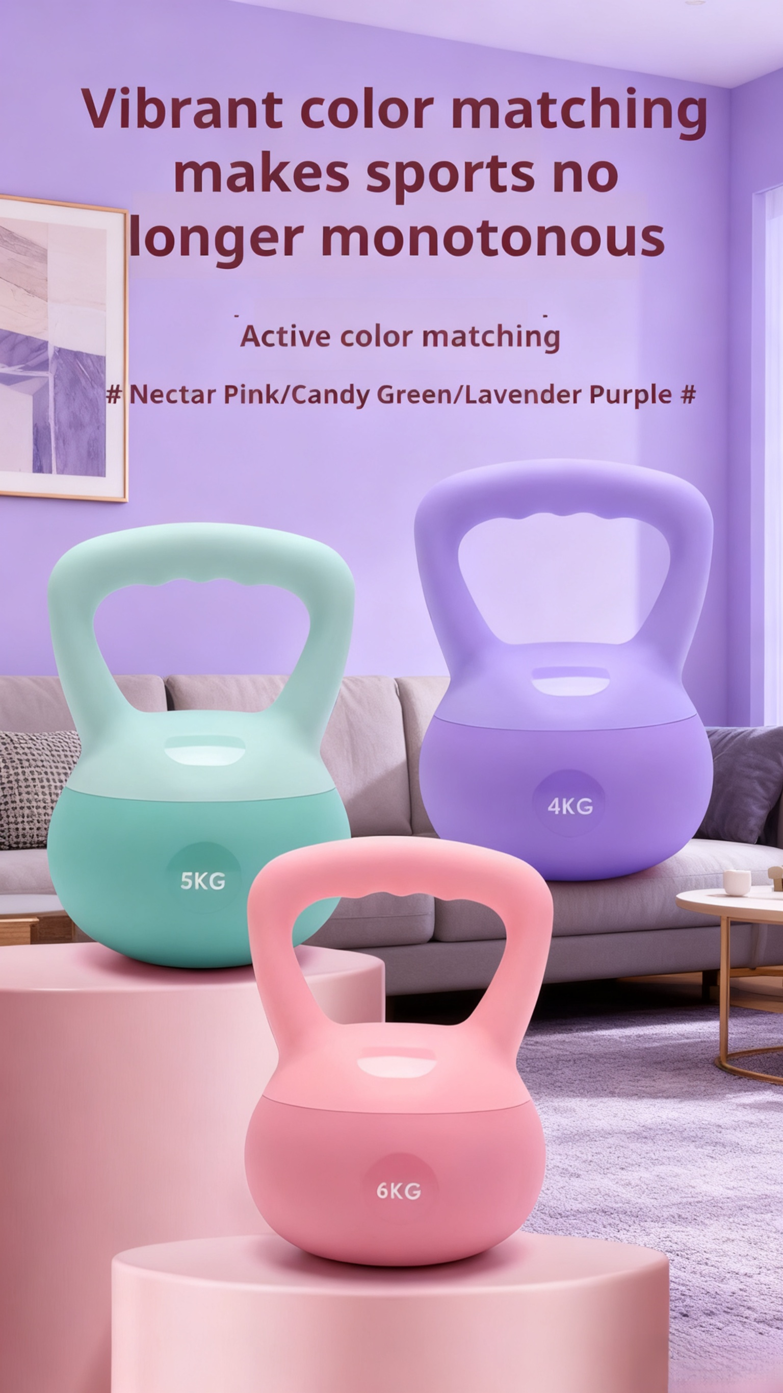 Ergonomic kettlebell grip for comfortable workouts