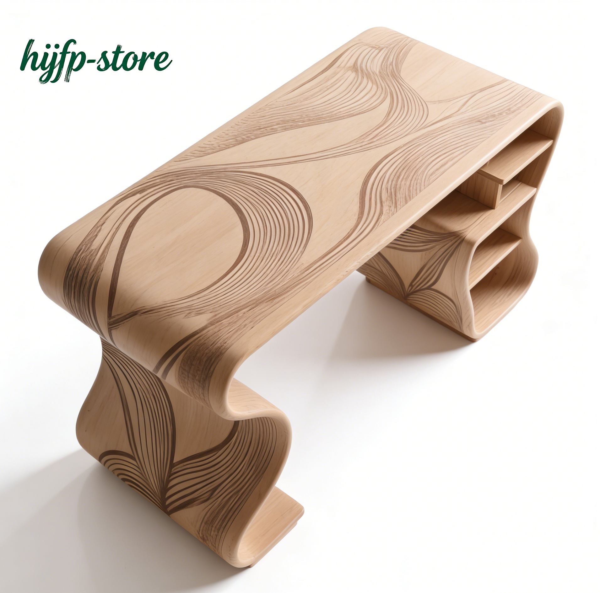 高質感實木辦公桌細節特寫