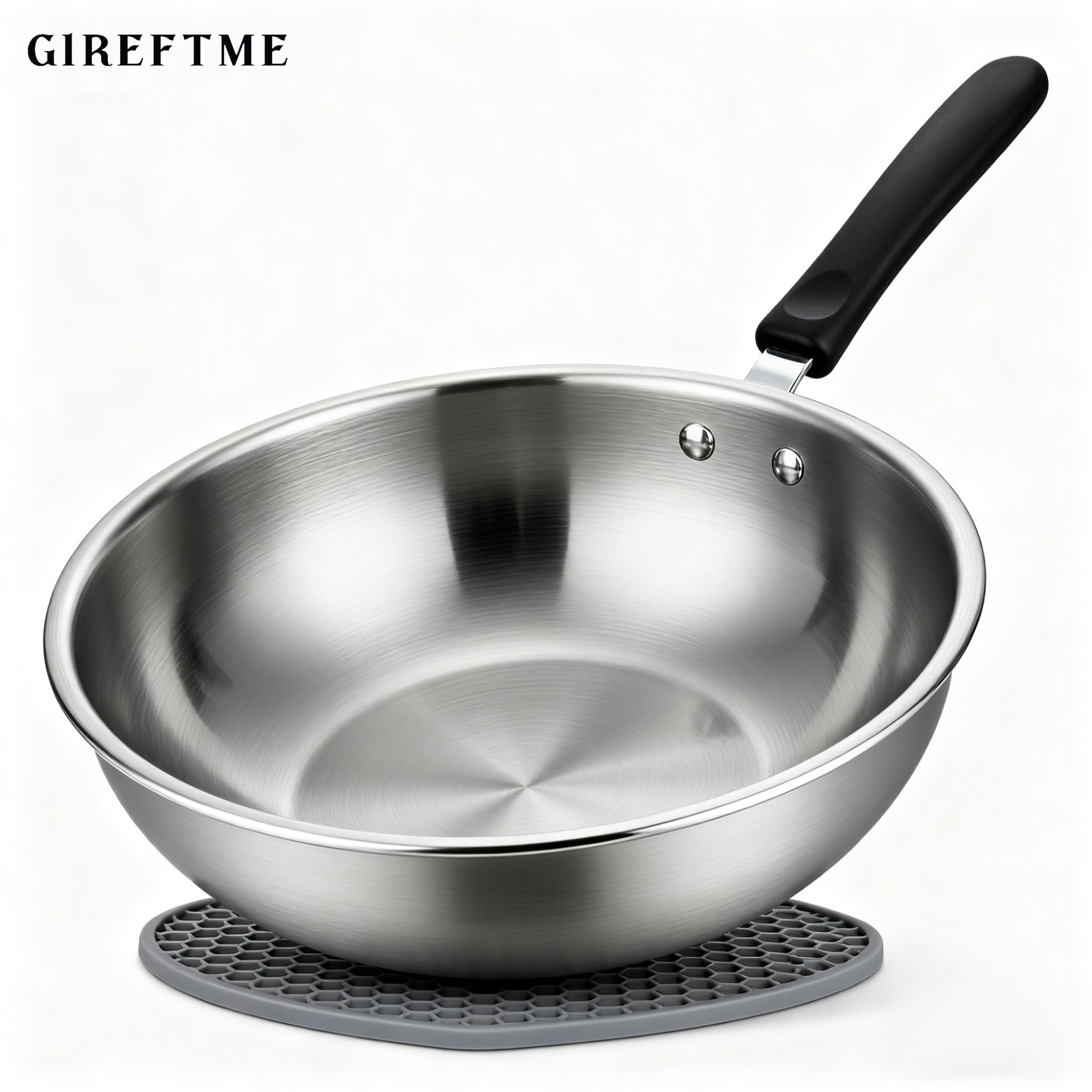 무코팅 스테인리스 냄비의 내부 모습