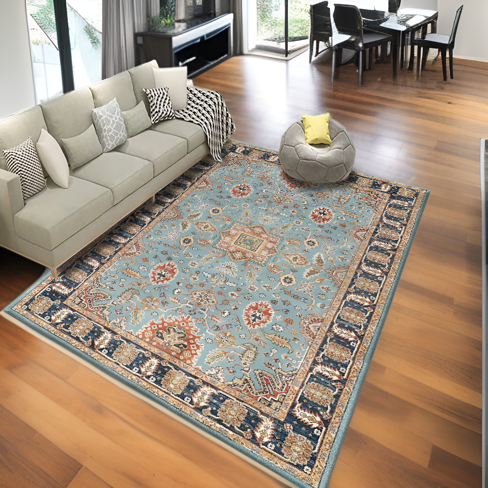 インテリアに映えるボヘミアンラグ