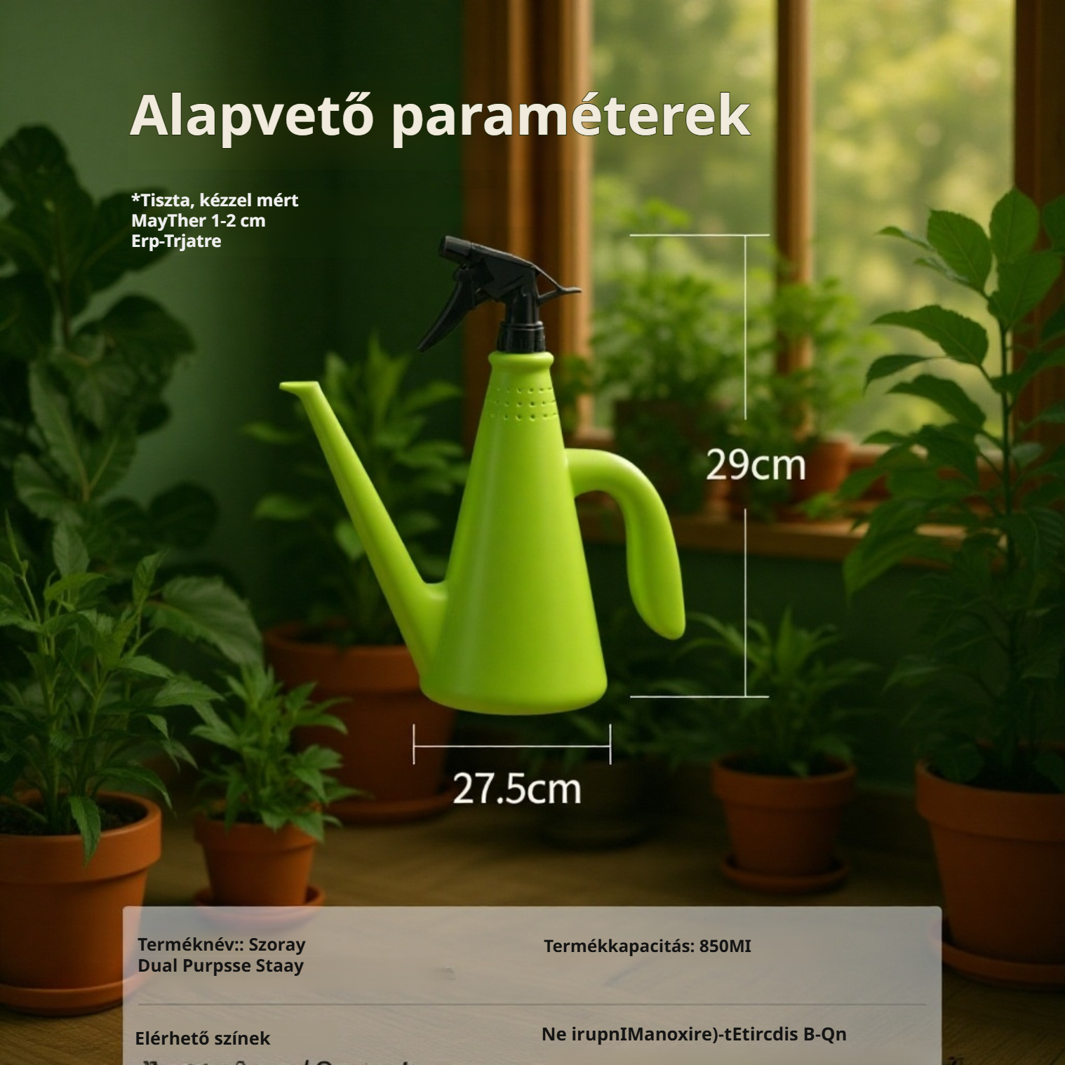 Kétfunkciós locsoló eszköz modern designnal