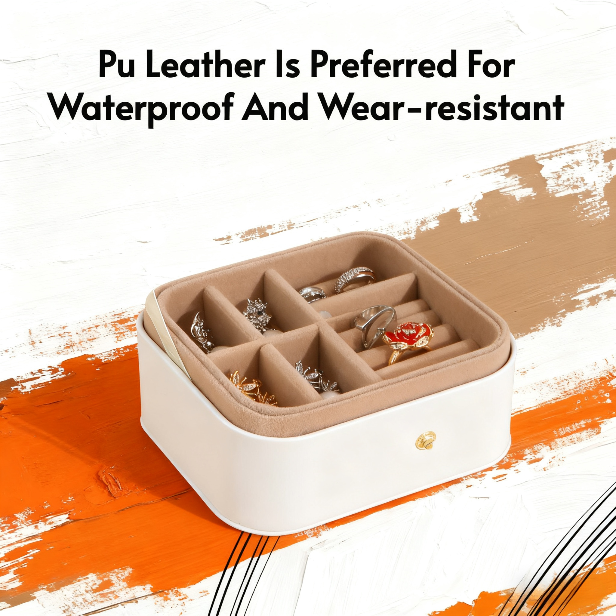 Travel-friendly jewelry case showing secure closure