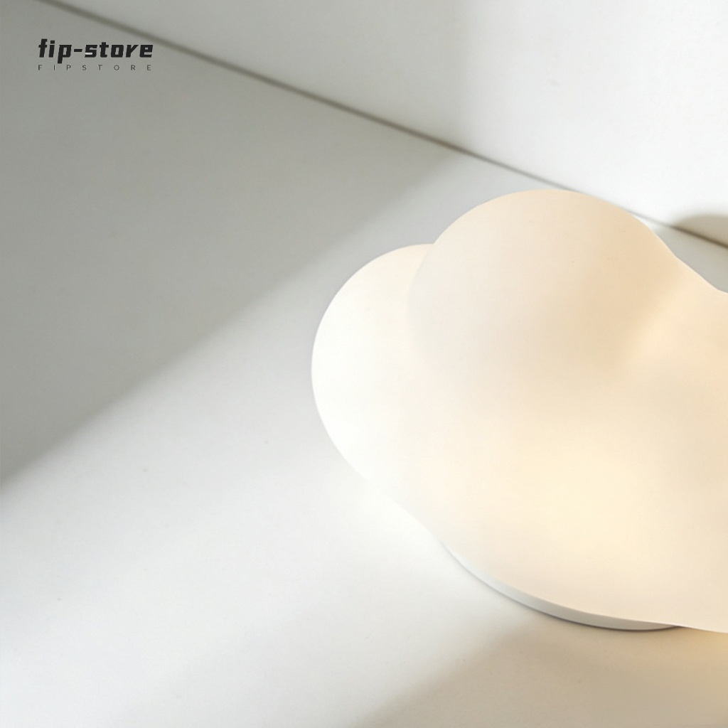 Sanft leuchtende Wolkenlampe im Schlafzimmer