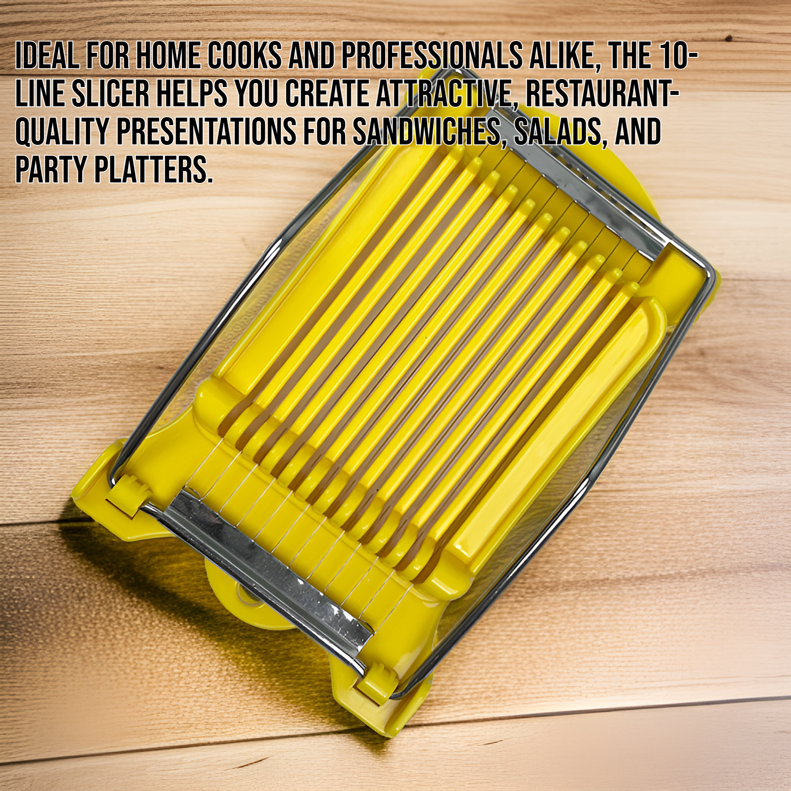 Slicing ham evenly with the 10-line slicer