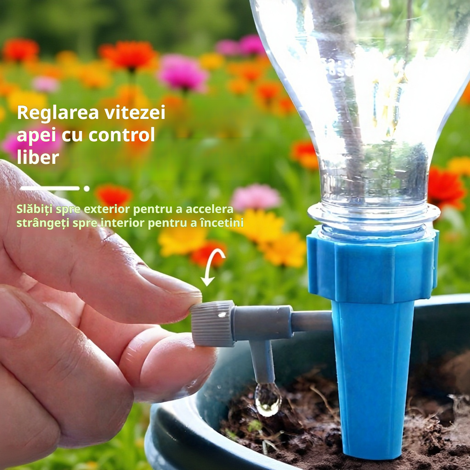 Dispozitiv automat de irigare picurare pentru flori