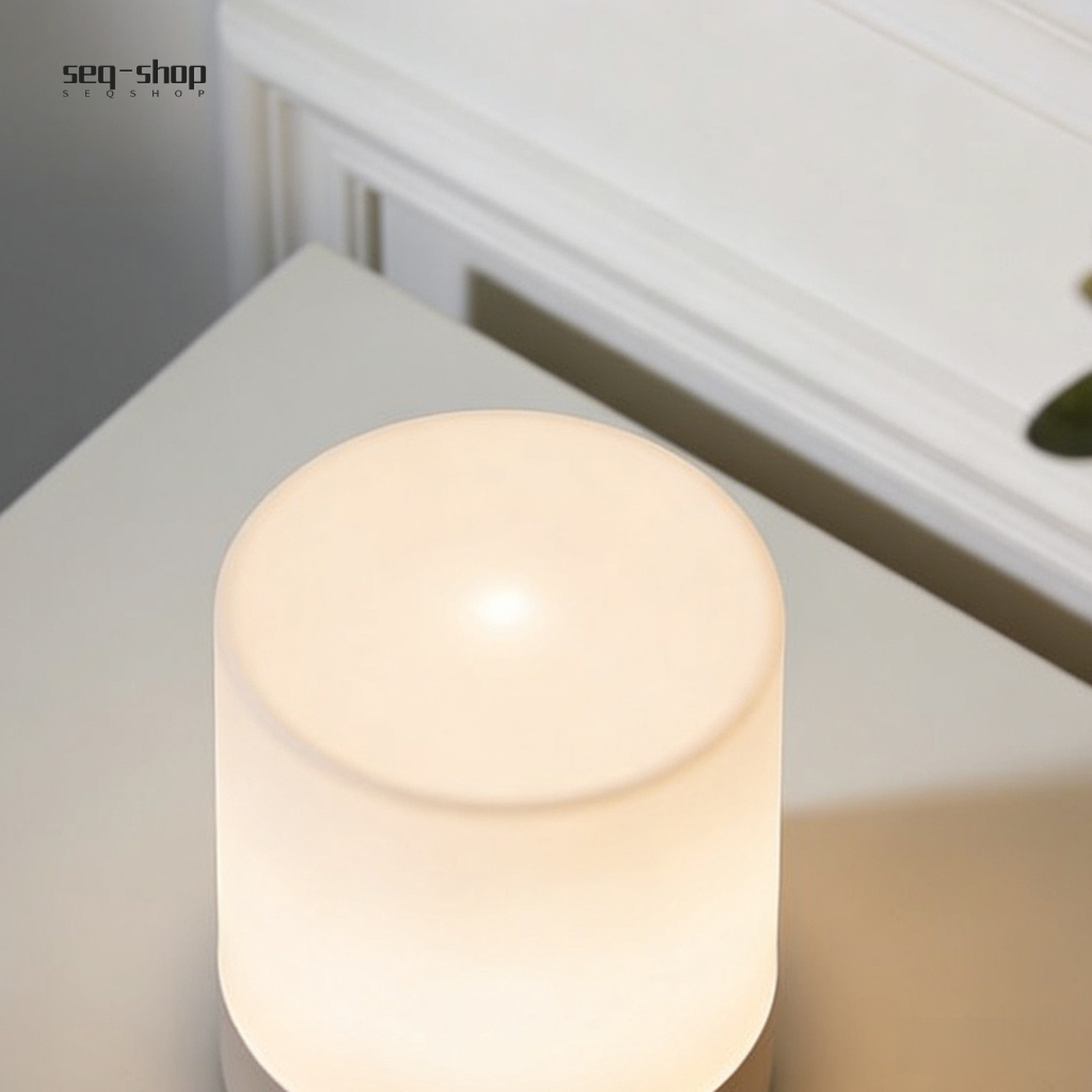 Portable night light illuminating living room
