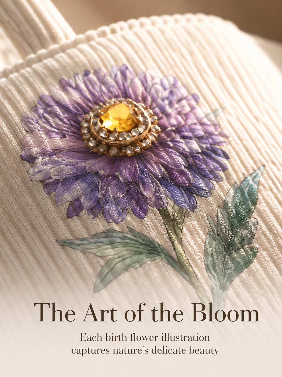 Unique floral design tote bag for personalized gifts
