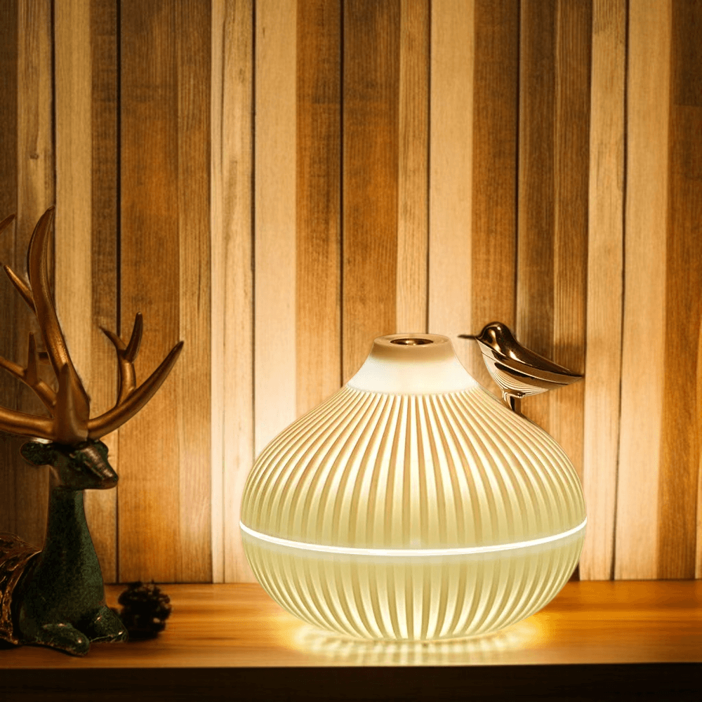 Close-up of Silent Onion Humidifier emitting soft mist