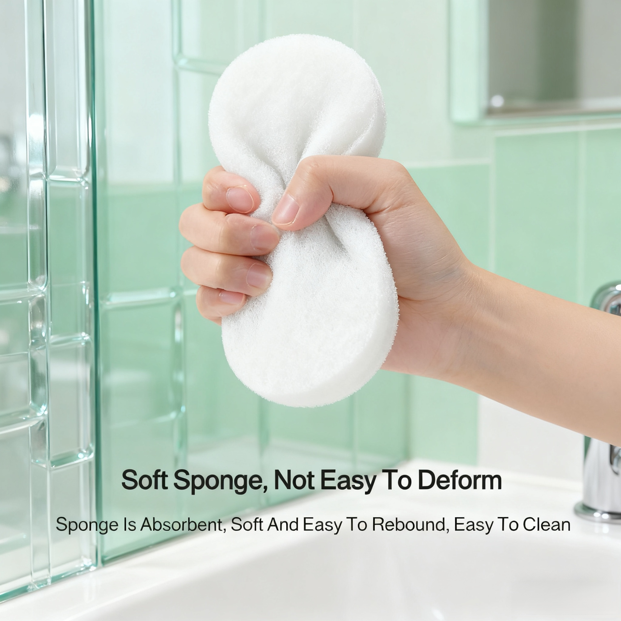 Close-up of brush bristles on bathroom tile