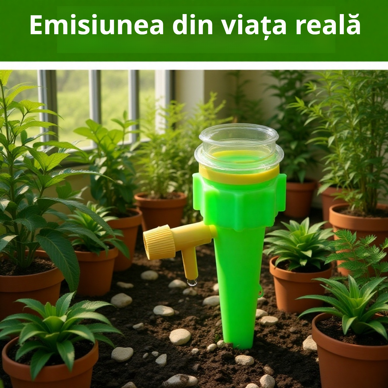 Sistem de irigare picurare pentru ghivece