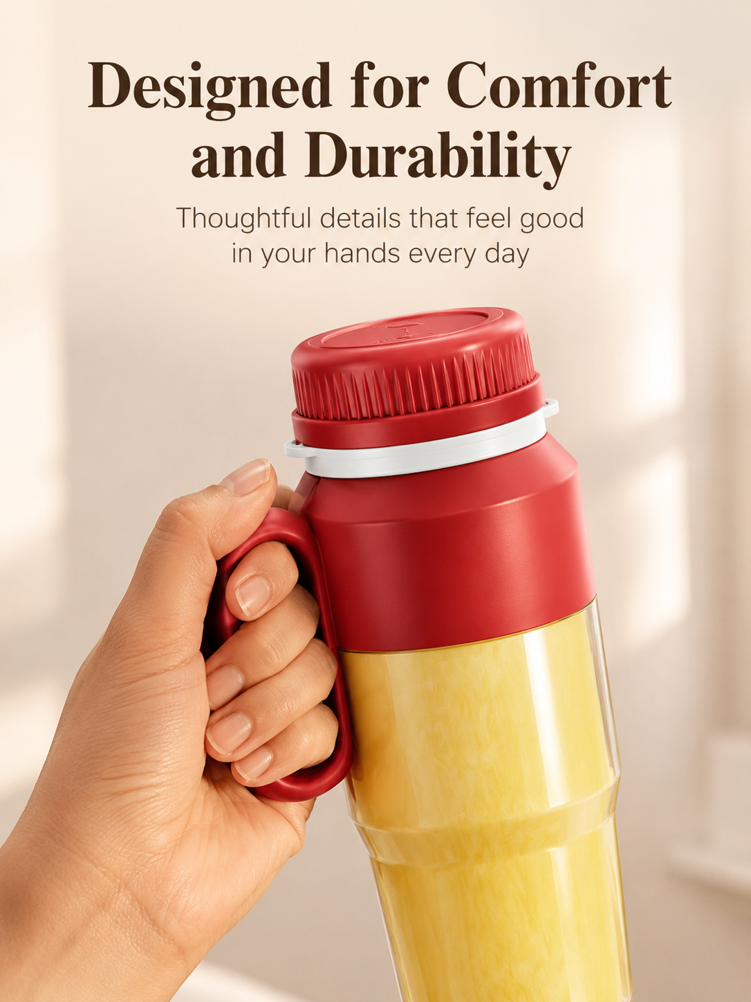 Powerful portable blender for smoothies and juices