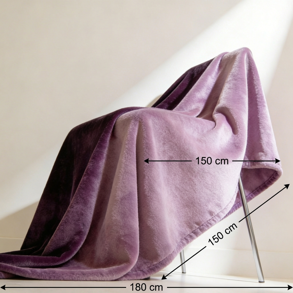 Ciepły koc z flaneli na sofie