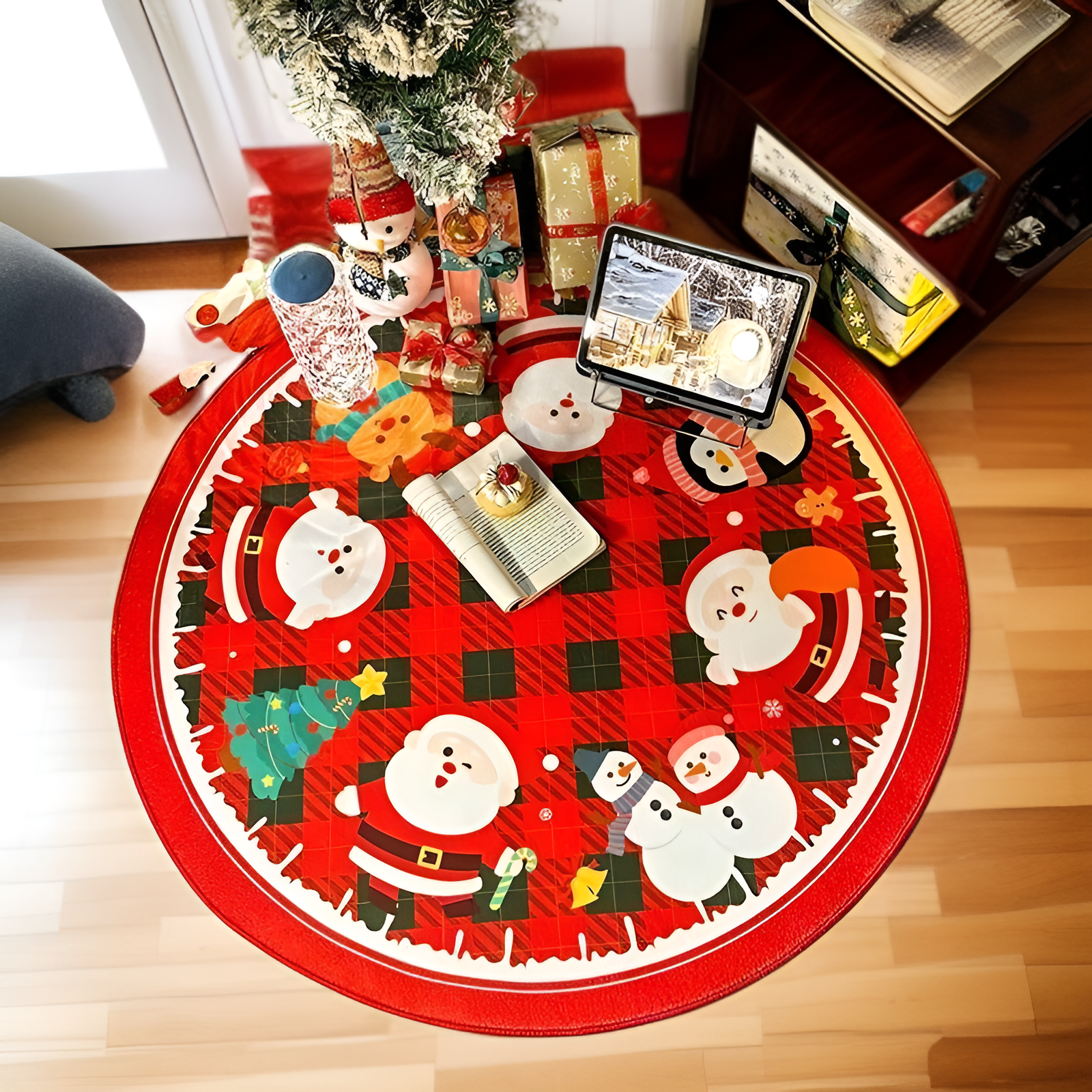 サンタクロース柄付きのクリスマス用じゅうたん