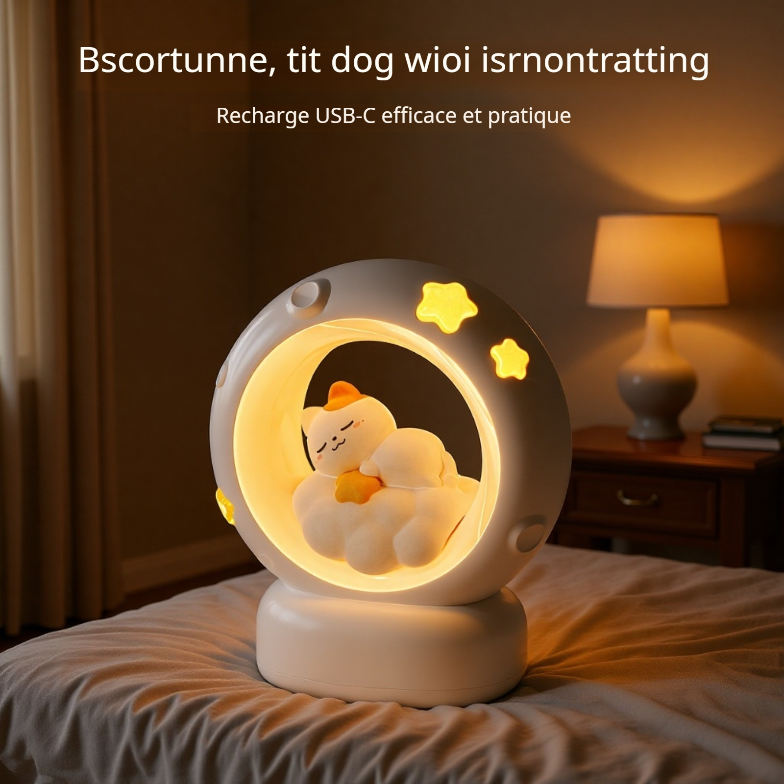 Lampe LED chat avec fonction tactile pratique