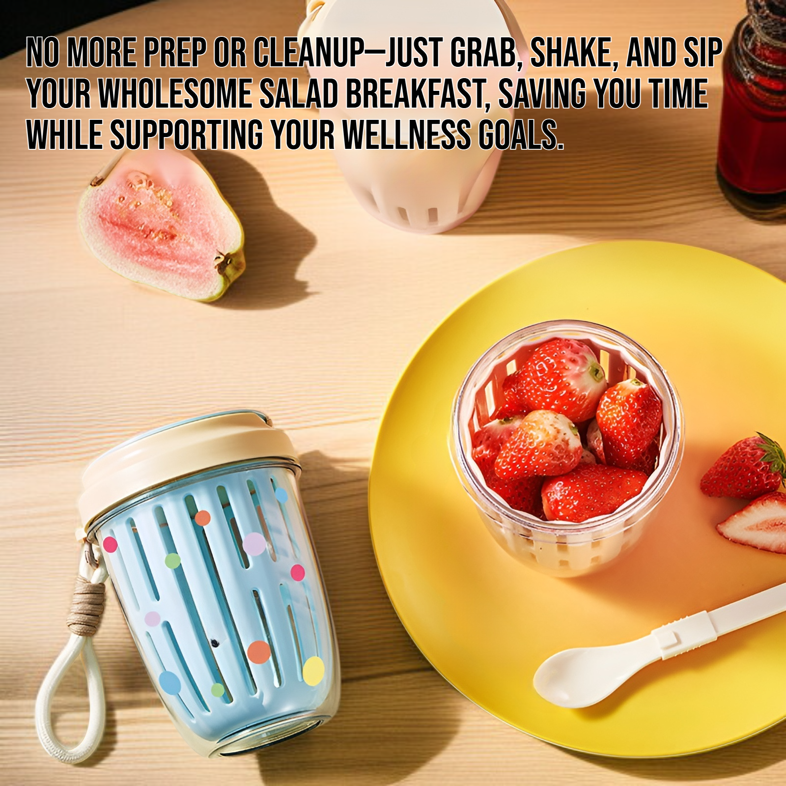 Nutritious drinkable salad breakfast option