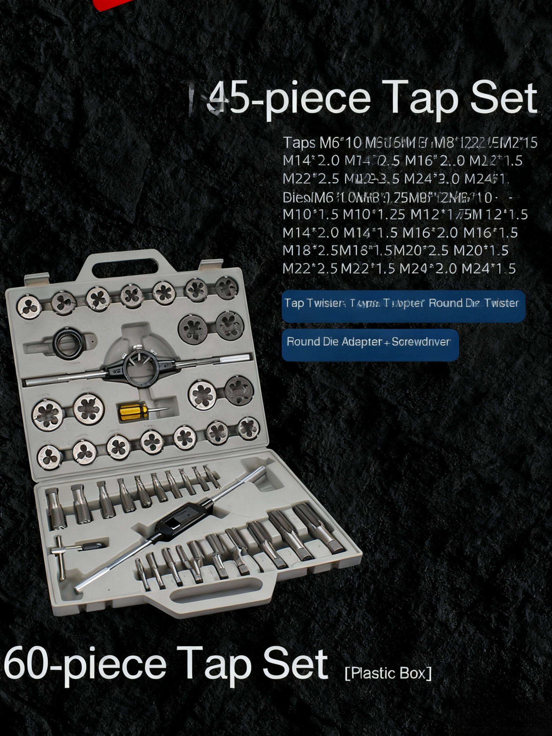 Professional combination tool kit for threading