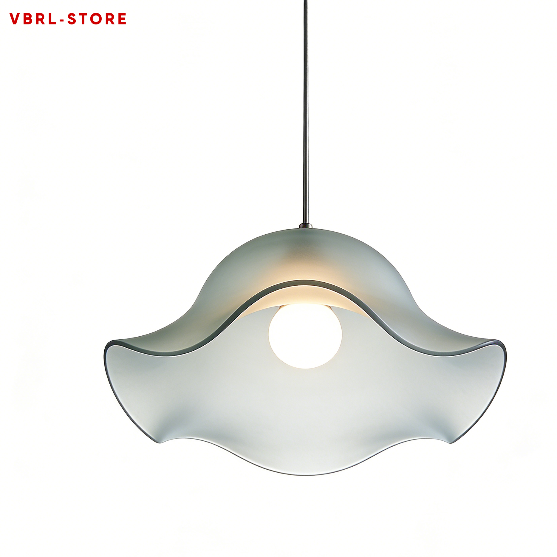 Close-up of wavy-edged pendant lamp design