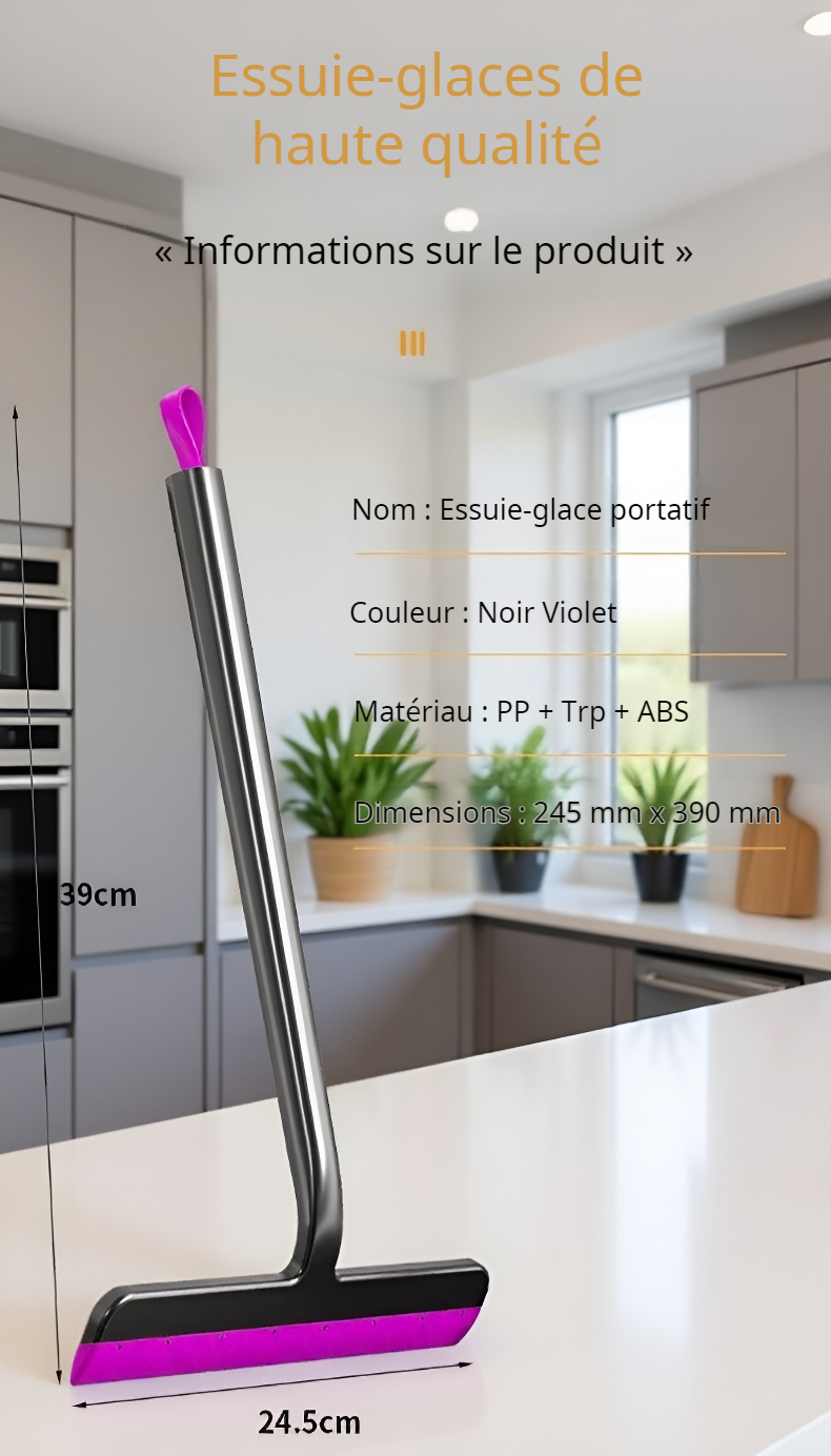 Nettoyeur de vitres pratique pour grandes surfaces vitrées