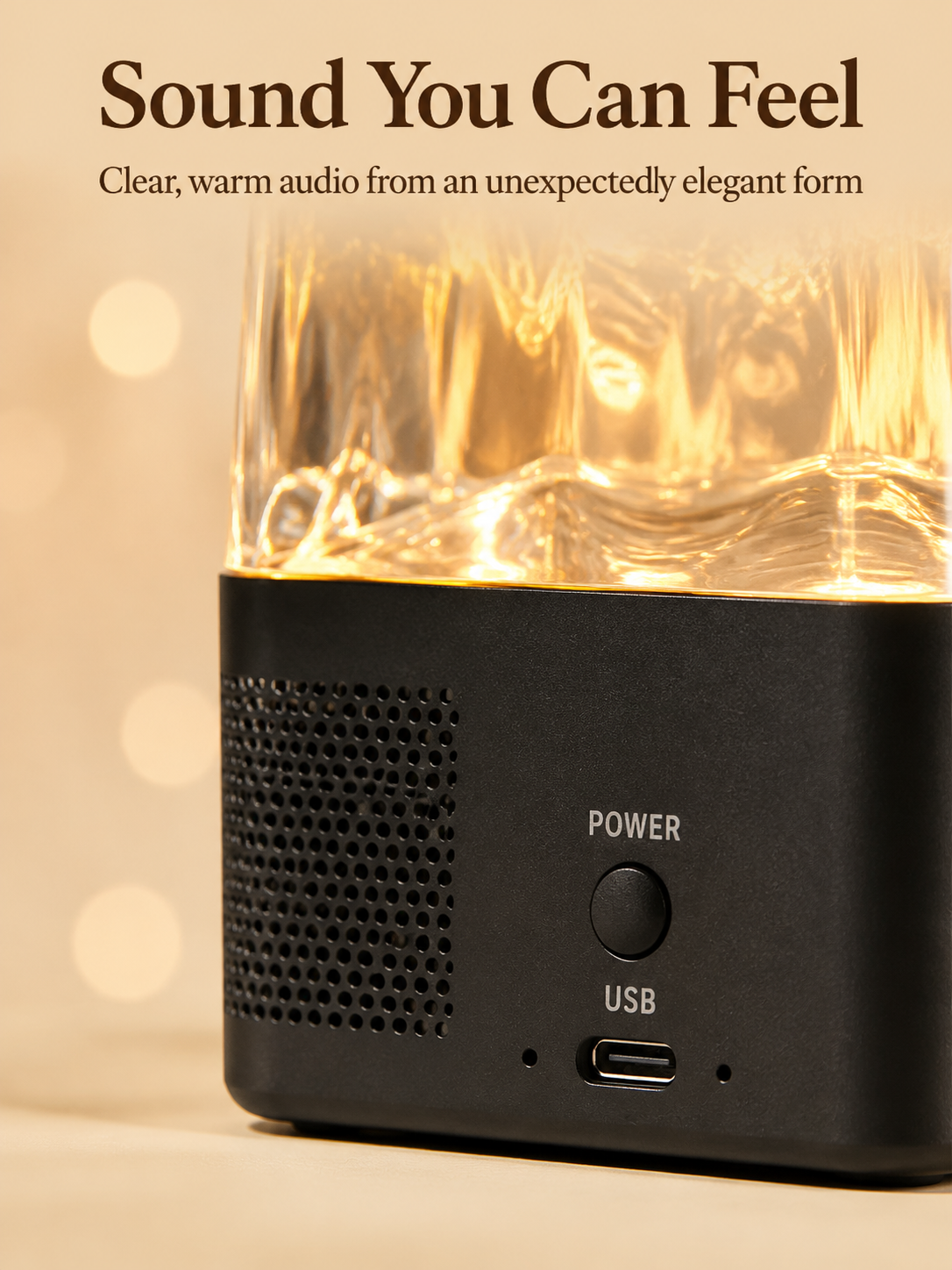 Stylish Bluetooth speaker with mood lighting for relaxation