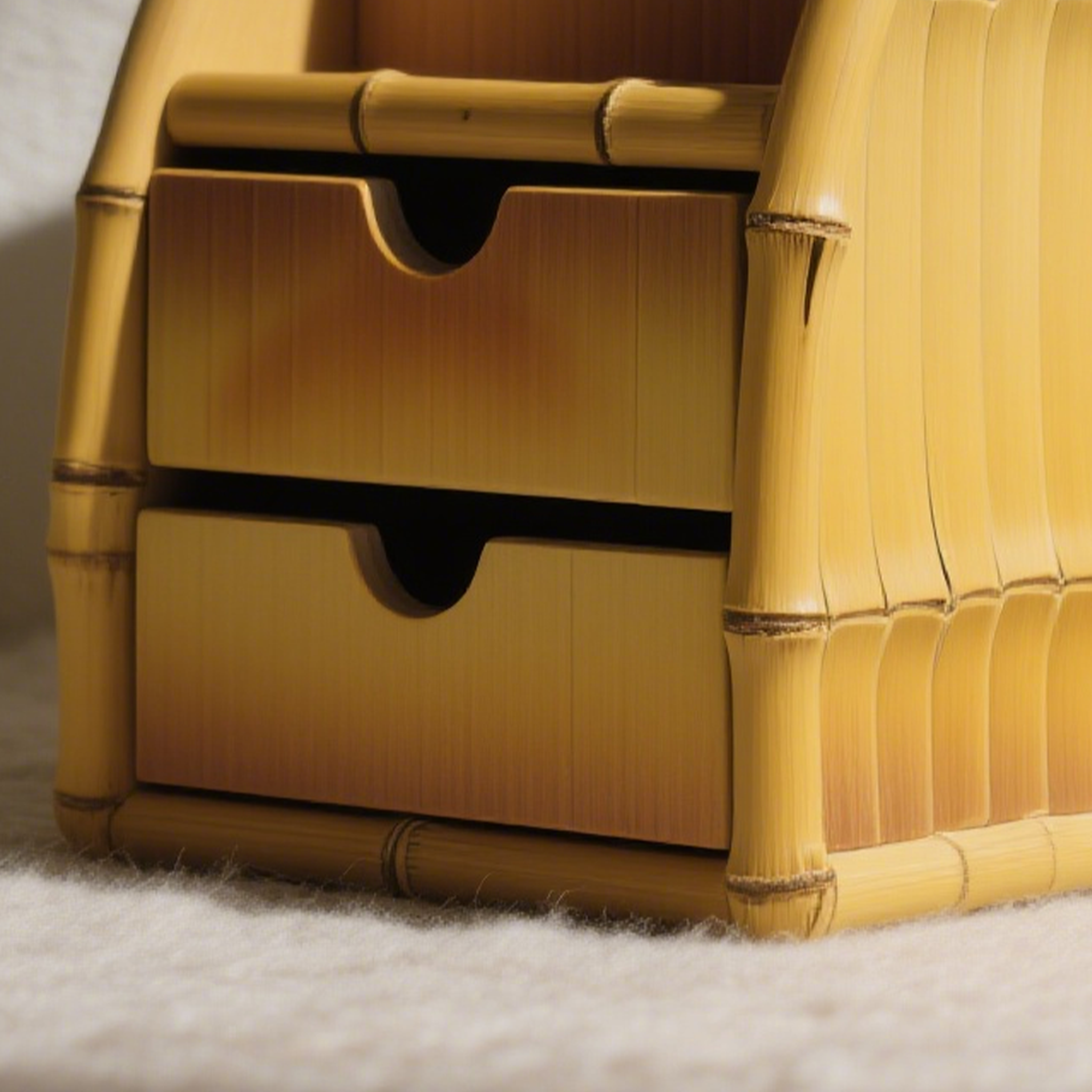 Bambusowe organizery do szuflad z przyborami kuchennymi