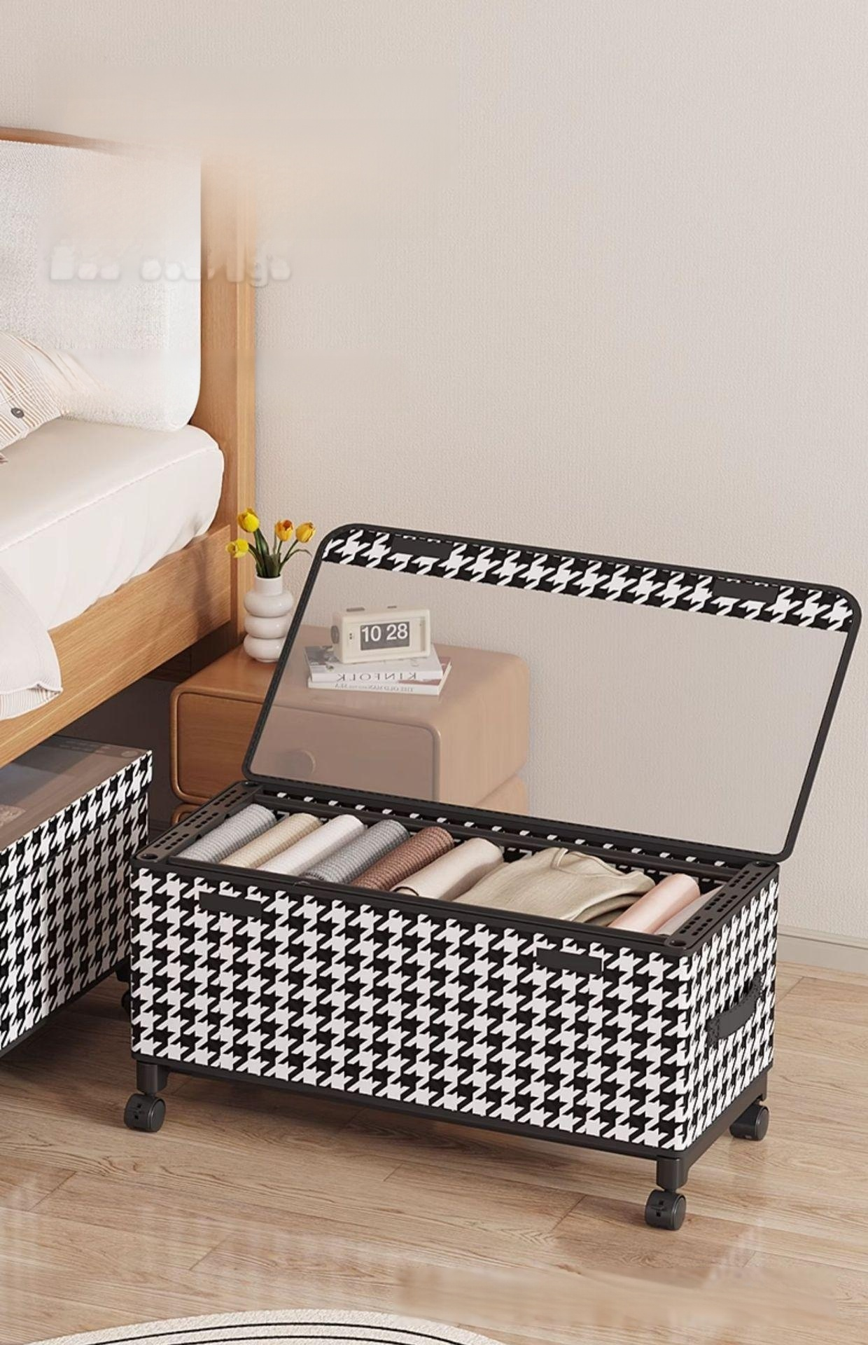 Dustproof under bed organizer for clothing and toys