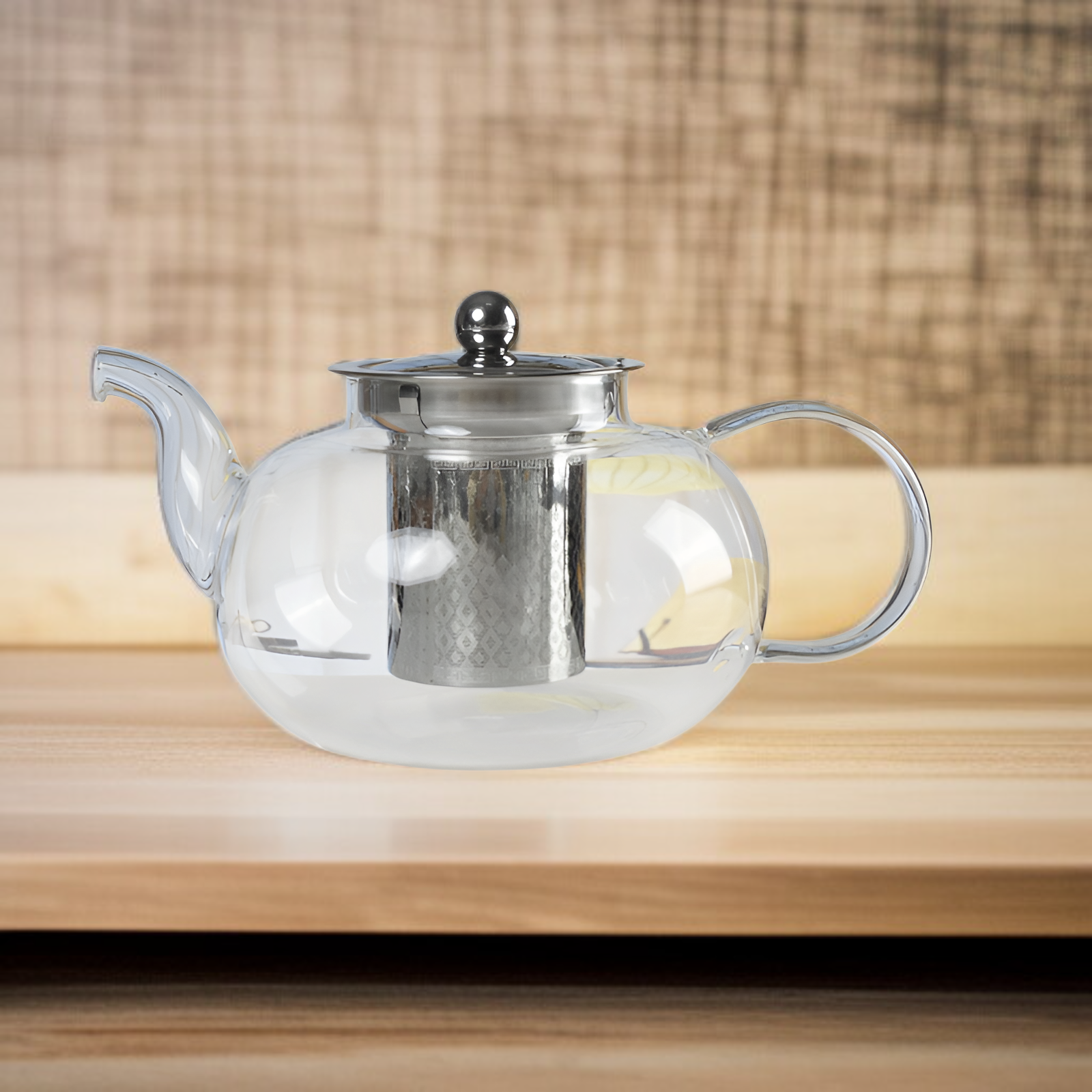 High-Temperature Glass Stainless Steel Tea Filter Pot