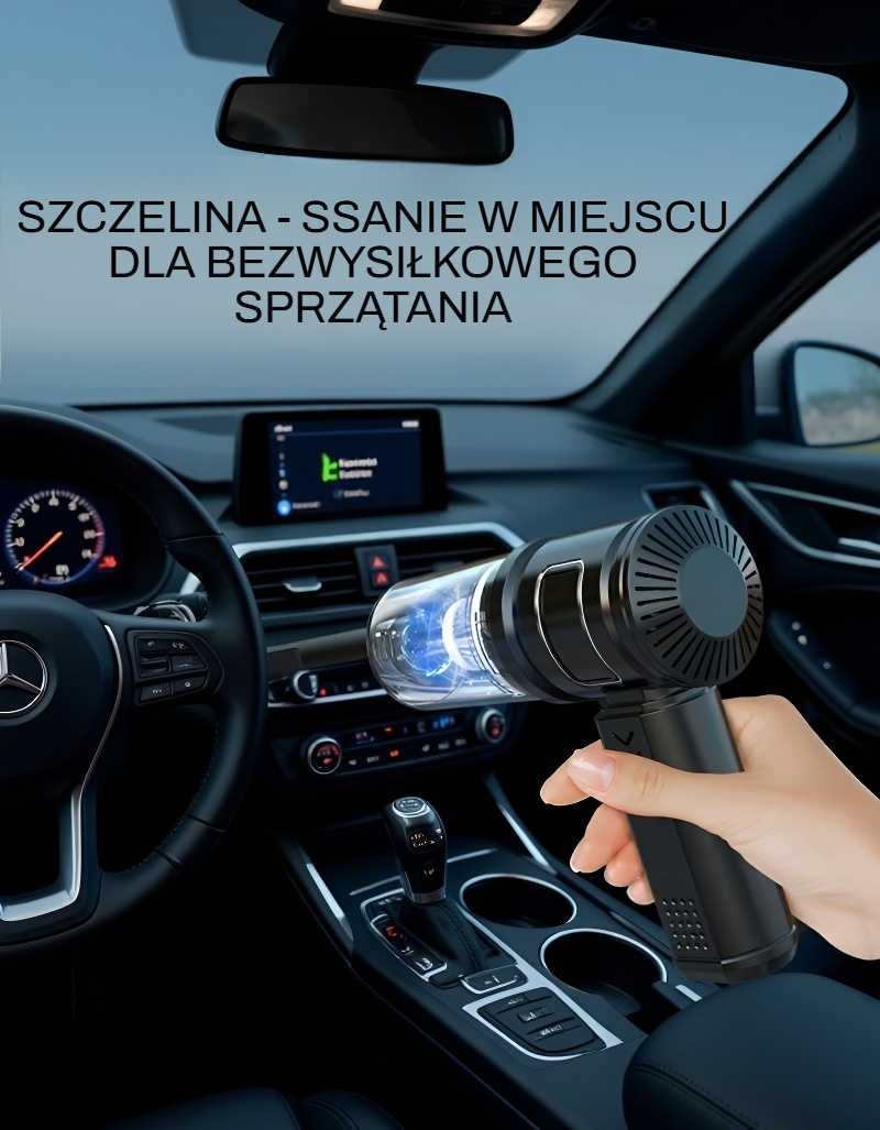 Odkurzacz samochodowy czyszczący wnętrze auta