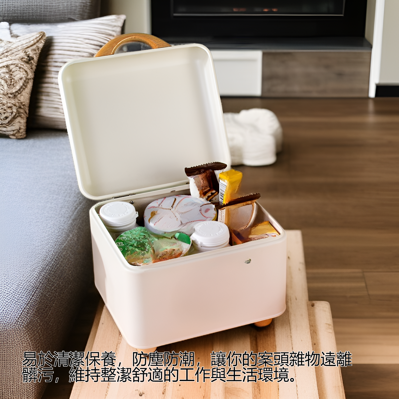 多功能鐵皮收納盒放置文具