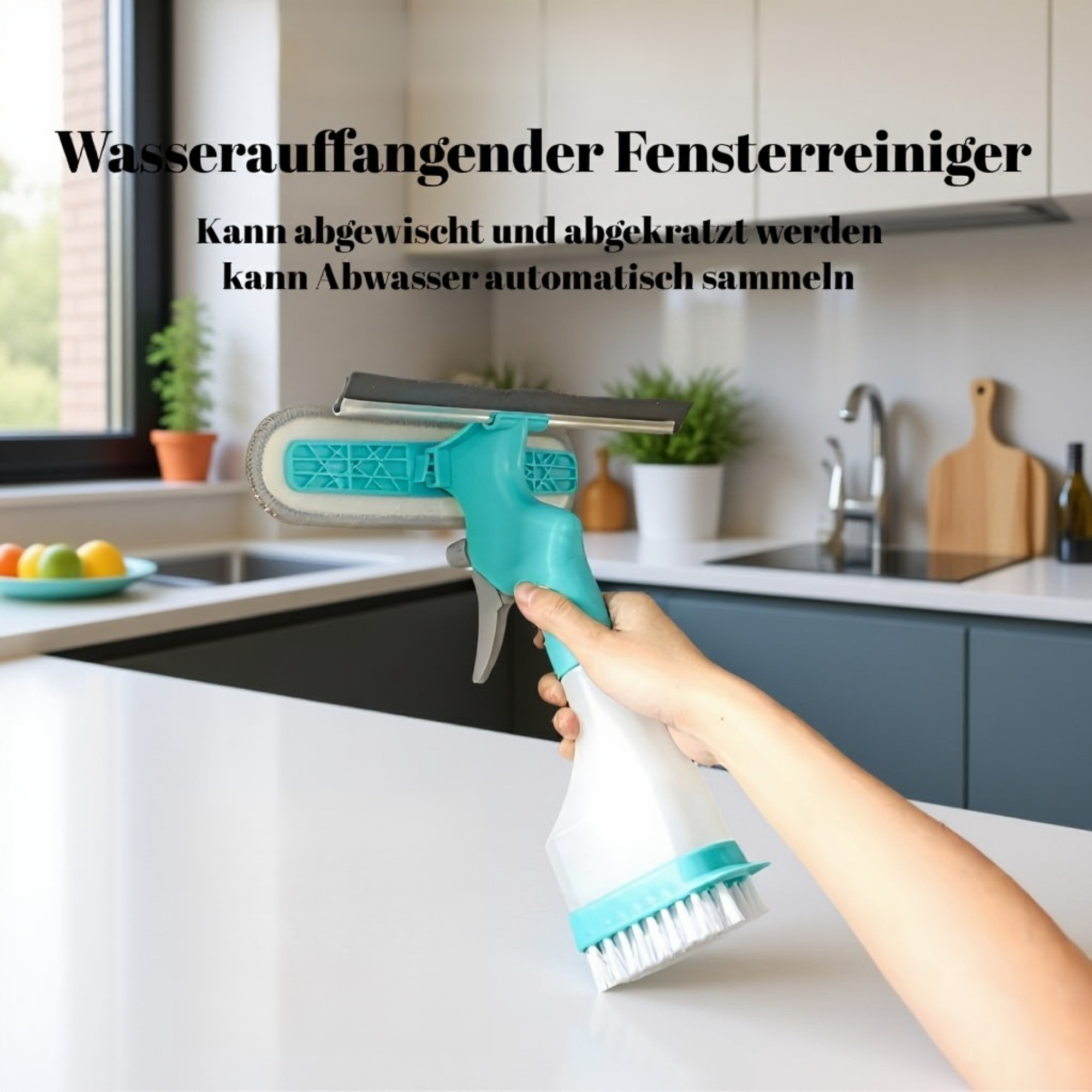 Glas-Doppelbürste als Küchenzubehör