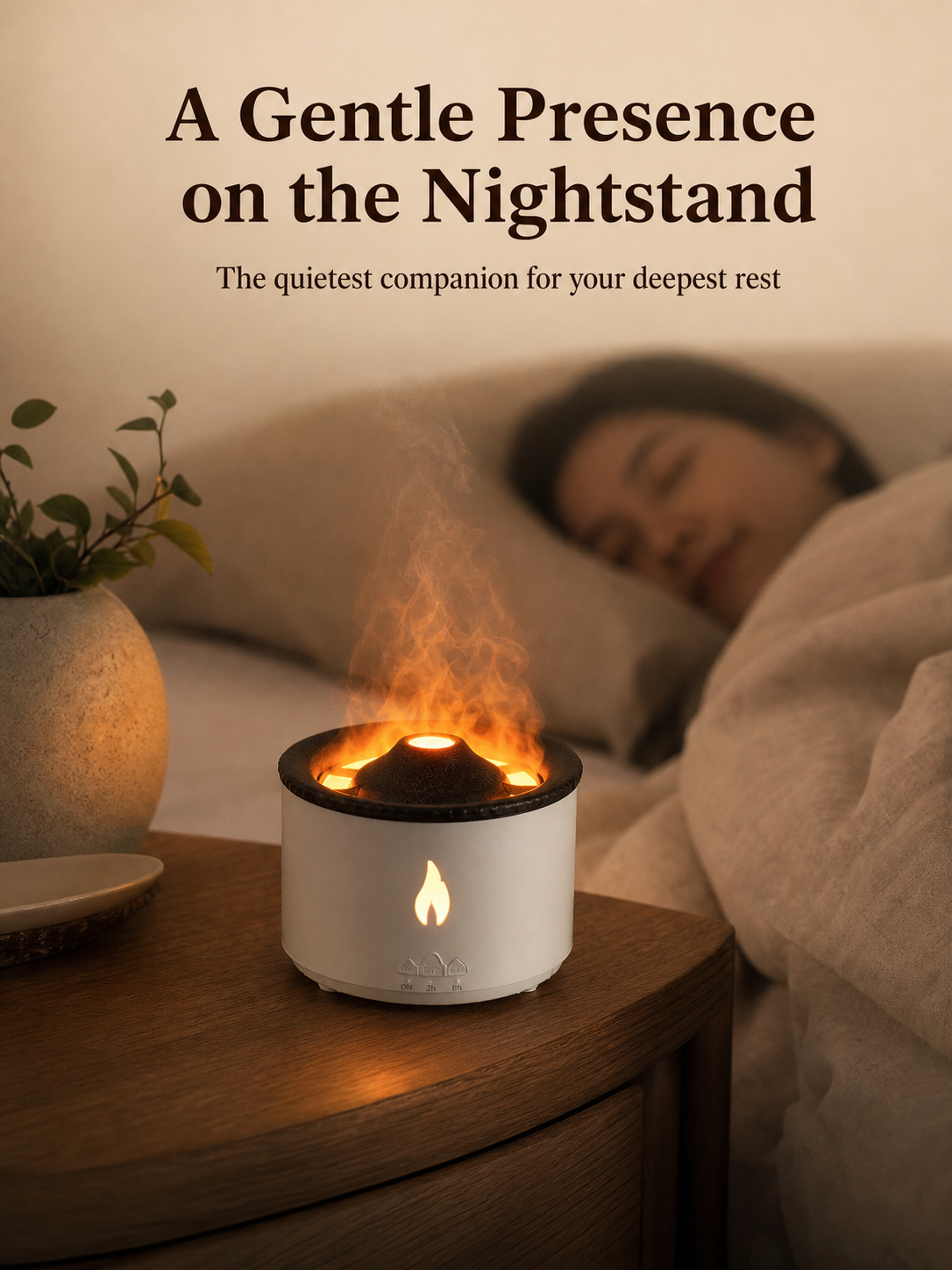 Ultrasonic diffuser releasing essential oil mist