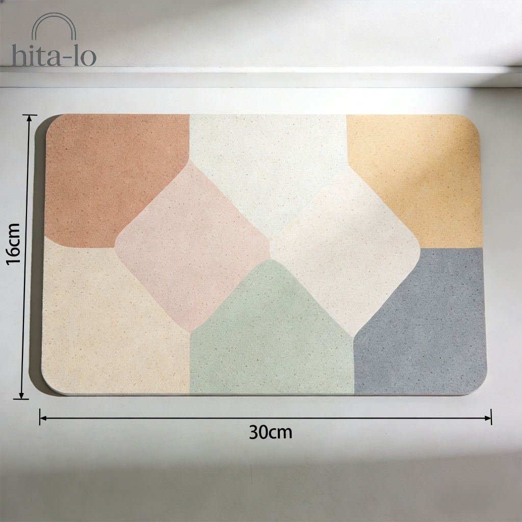 Rutschfeste Badezimmermatte aus Kieselgur