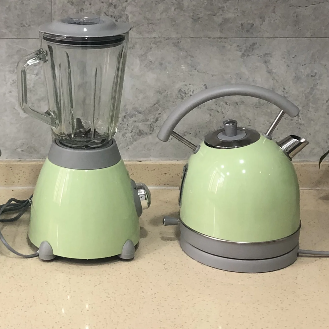 1.8L Electric Breakfast Blender Set with 1.5L Glass Jar and 2-Slice Smart Toaster