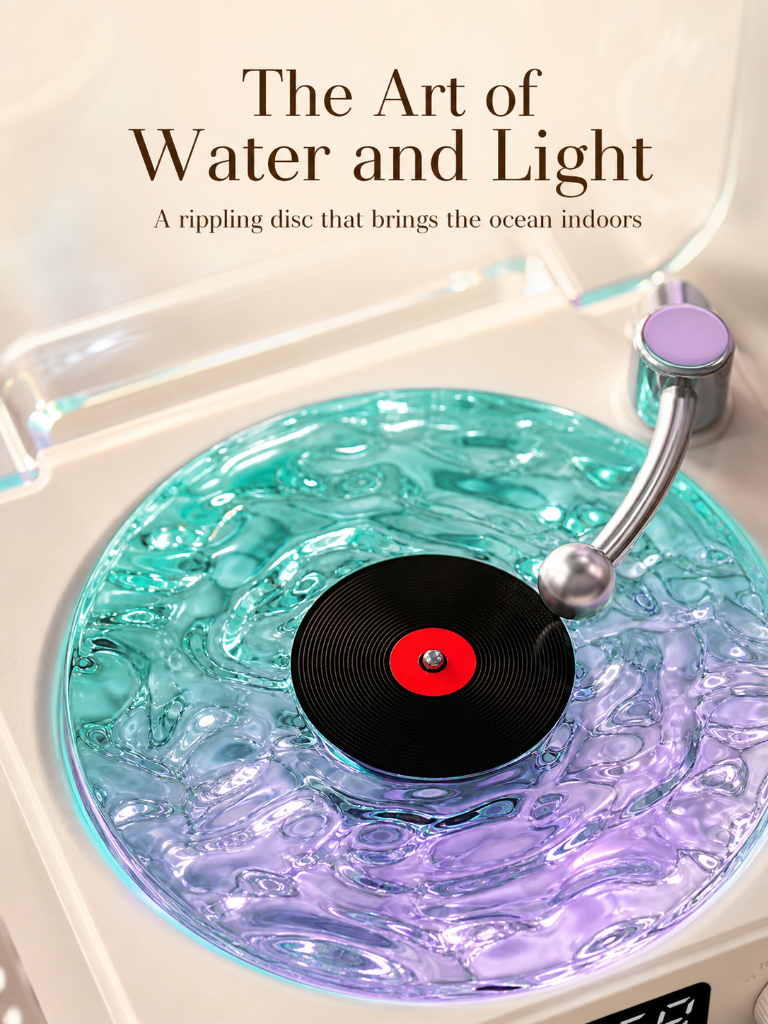 Bluetooth audio lamp emitting soothing sea sounds for sleep