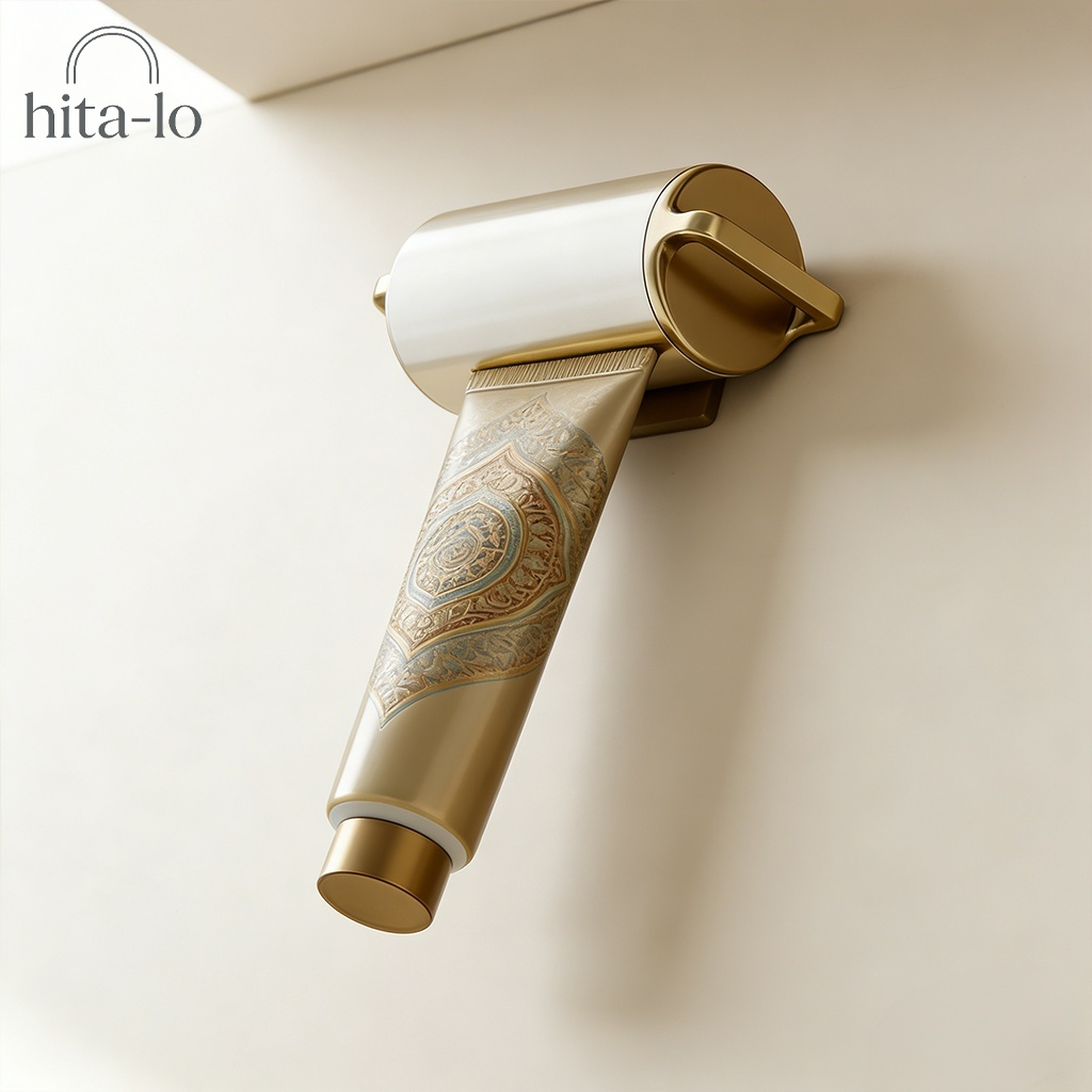 Zahnpasta-Ausdrücker für Faule an der Wand montiert