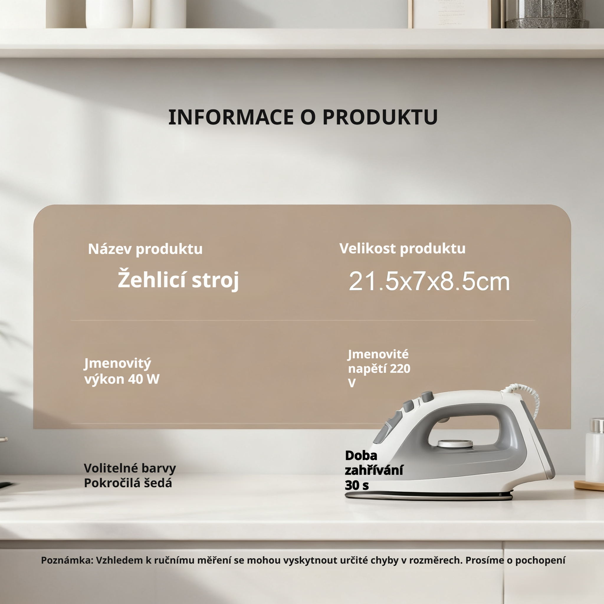 Kompaktní žehlička ideální na cestování