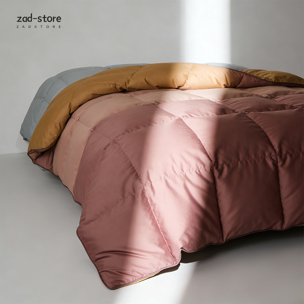 Ganzjahres-Baumwolldecke auf einem Bett