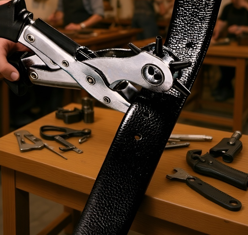 Unealtă robustă pentru curele textile și piele