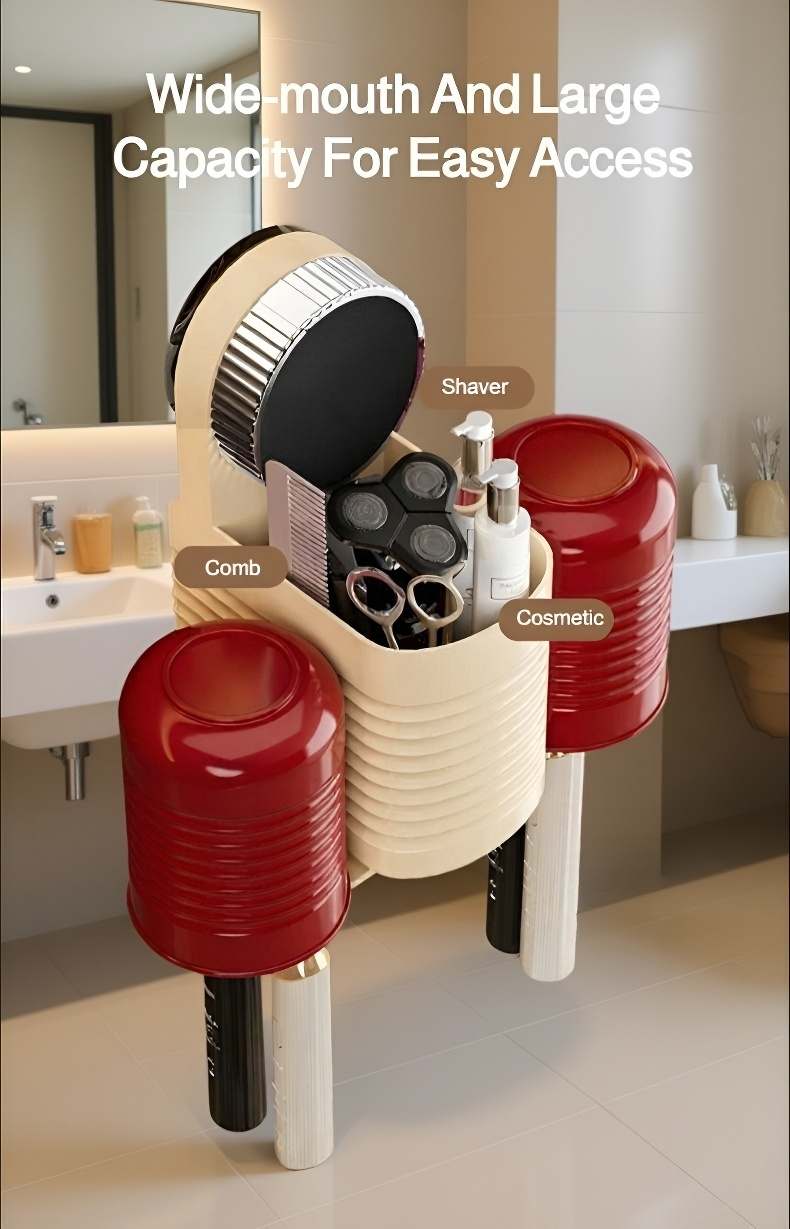 Close-up of toothbrush holder suction cups for strong grip