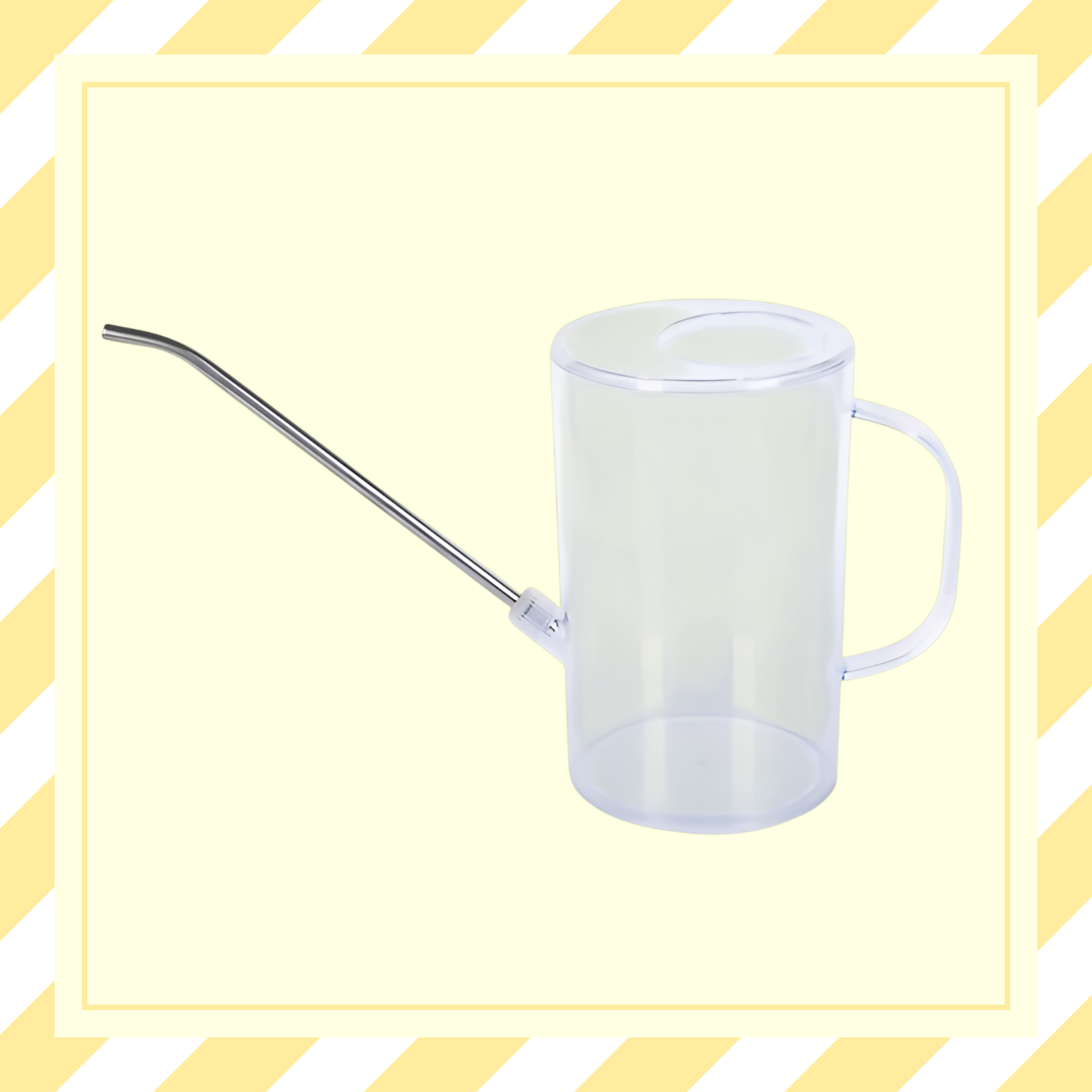 Stainless Steel Long Spout Watering Can with Scale for Home and Garden Use