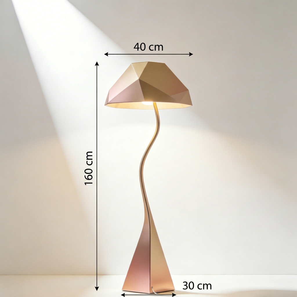 Designerska lampa stołowa z LED