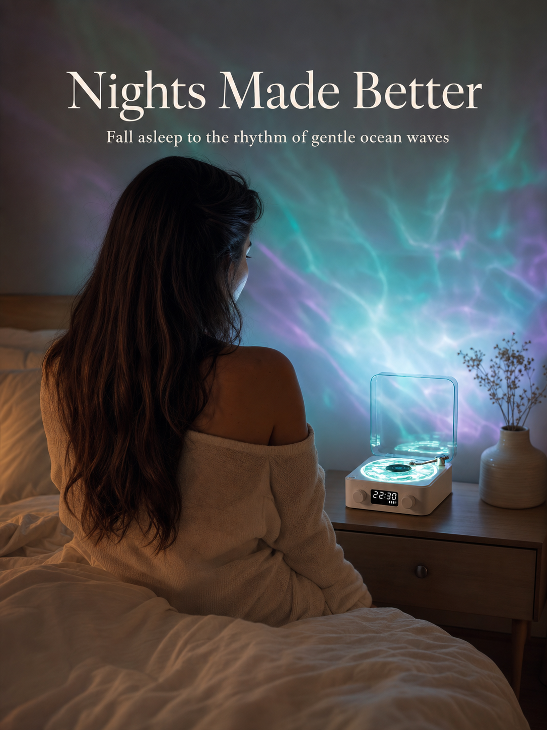 Relaxing atmosphere light for better sleep quality