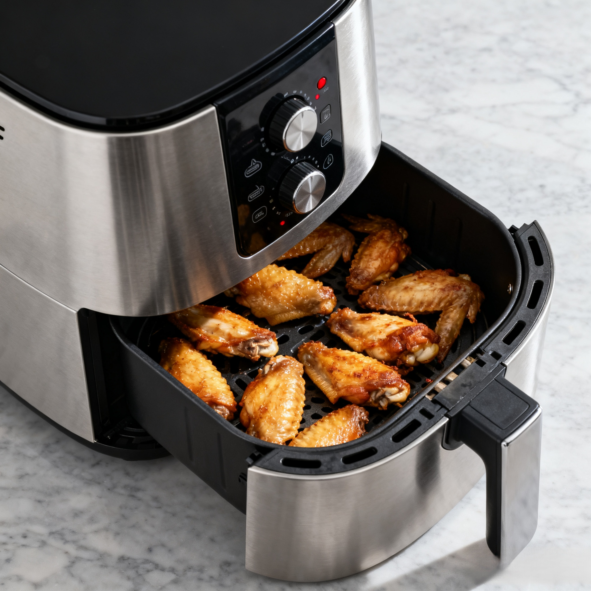 Oil-Free Air Fryer with digital display on kitchen counter