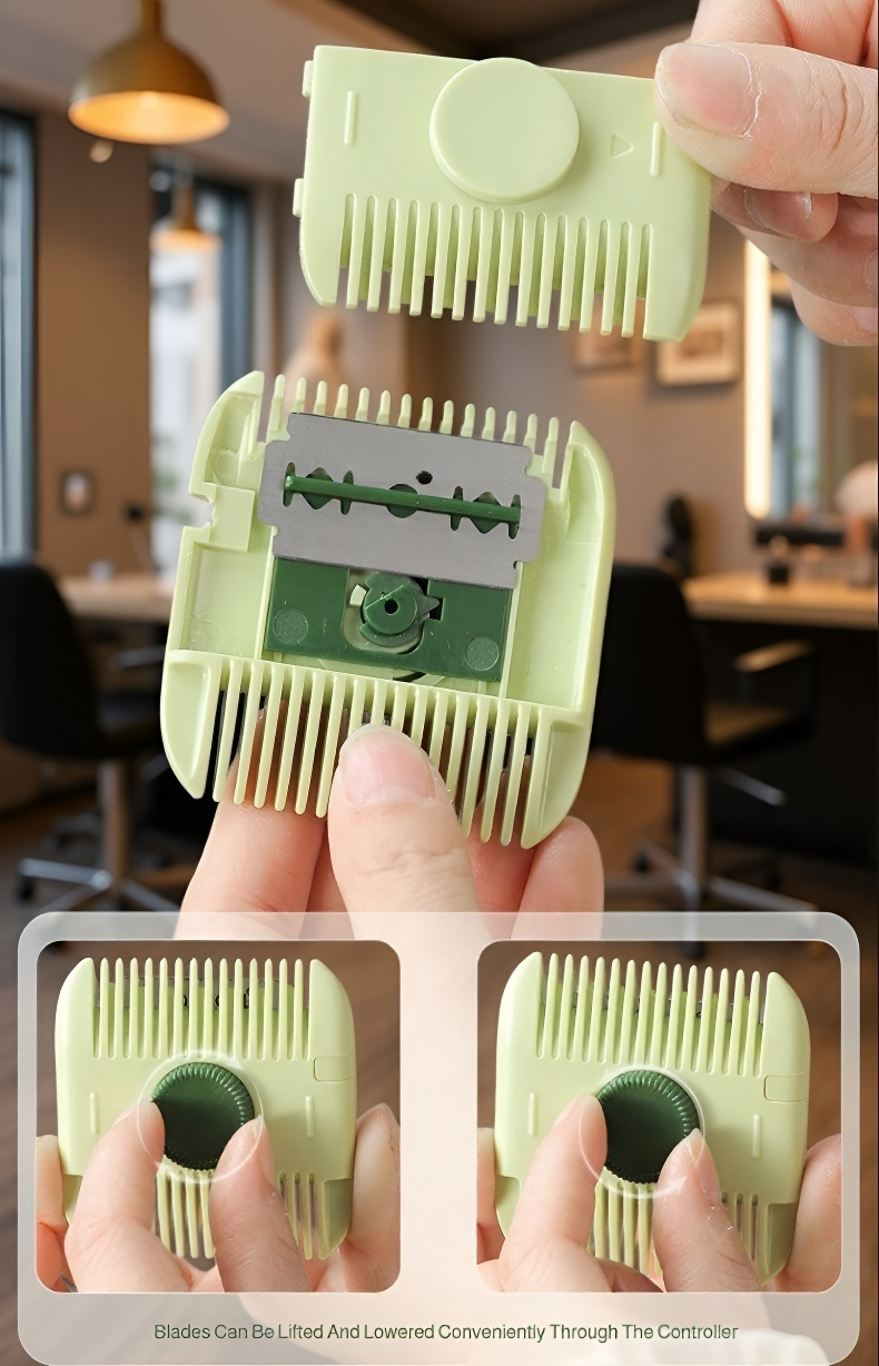 Hair comb demonstrating thinning and layering feature