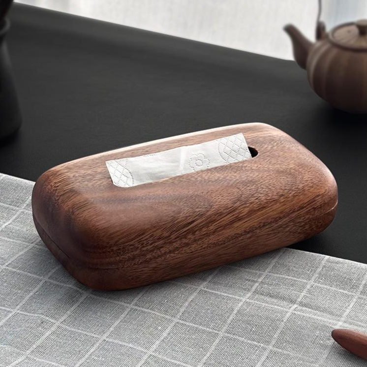 Modern walnut paper box for stylish interiors