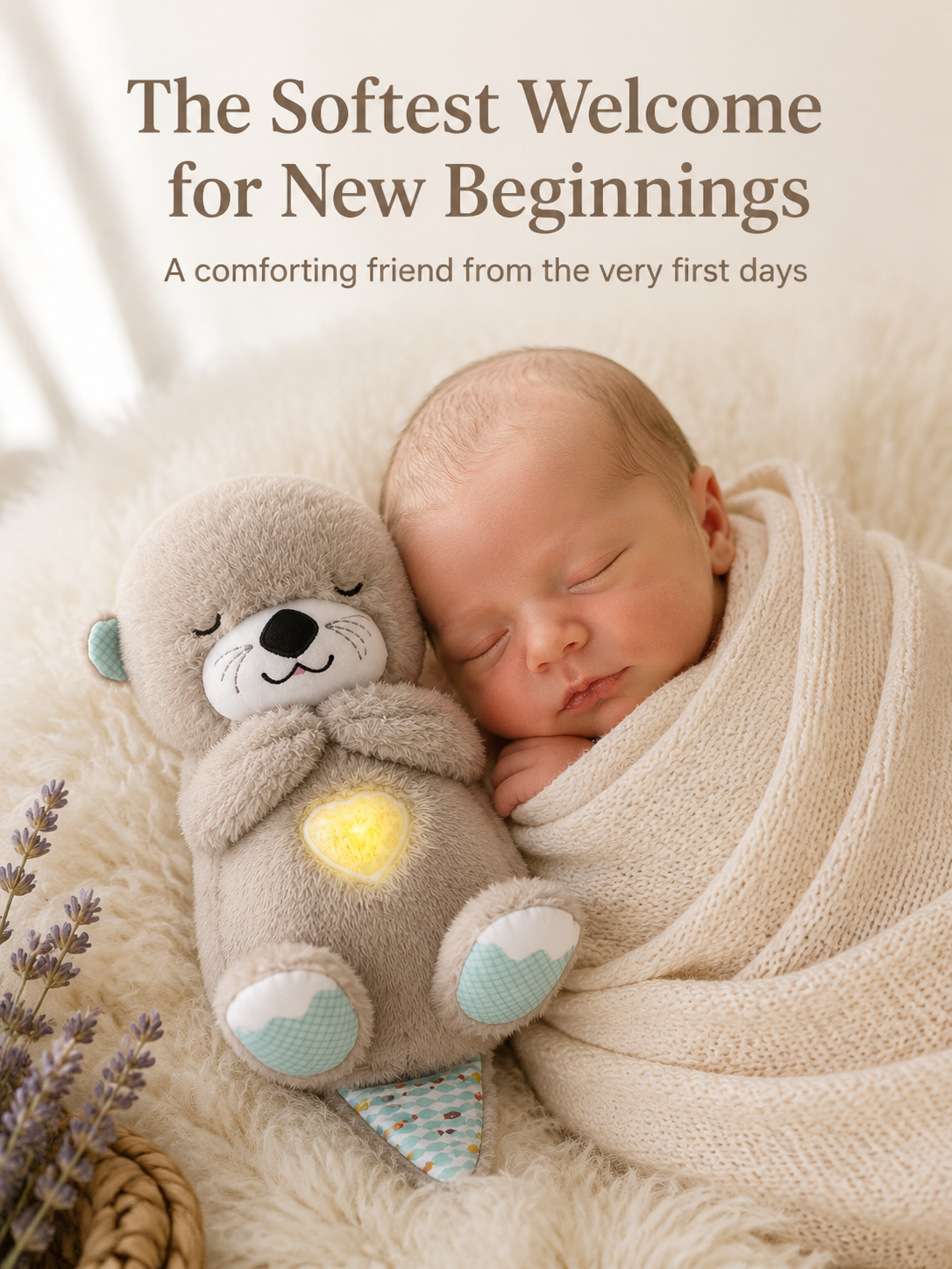 Close-up of Breathing Bear's soft plush fabric