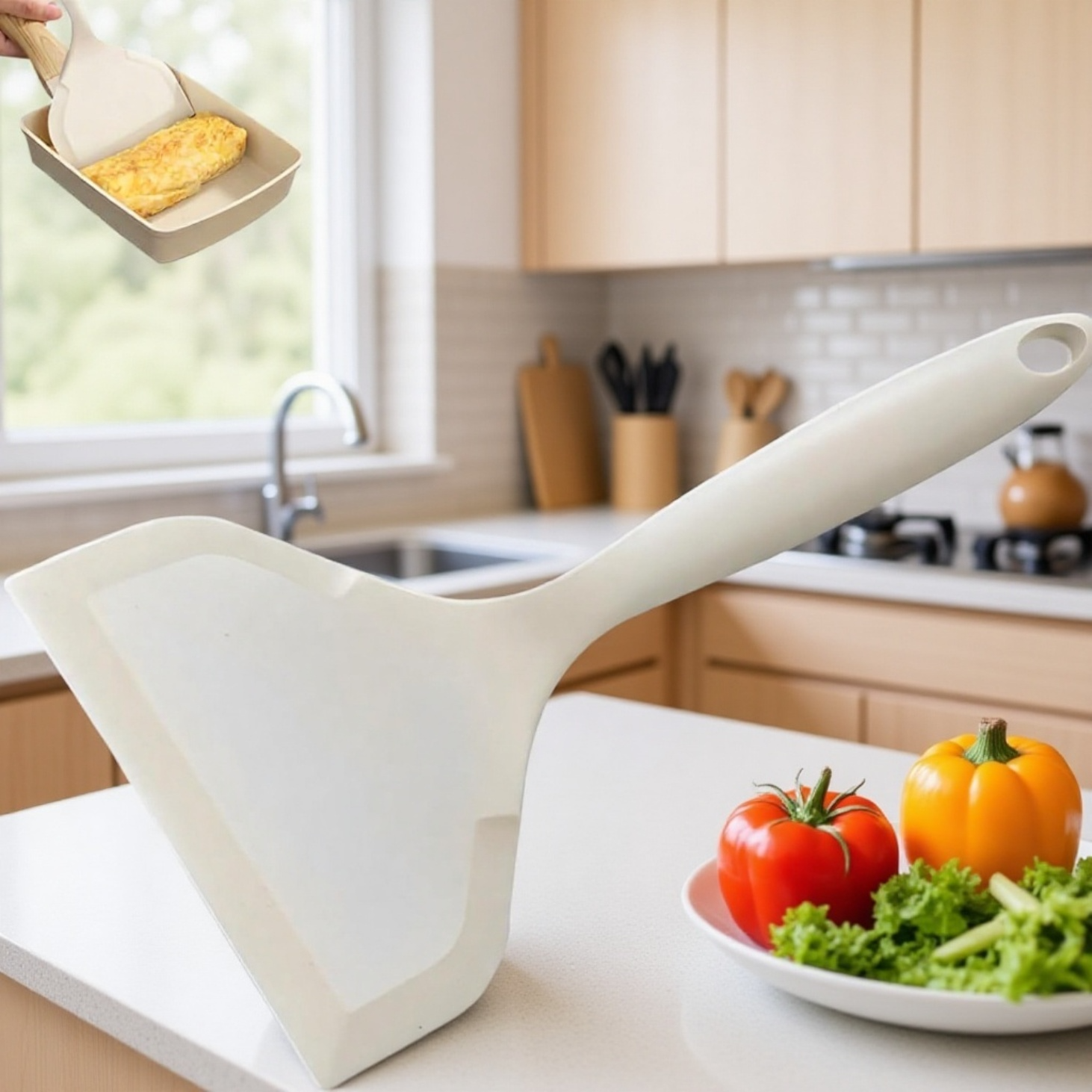 Spatulă translucidă pentru Tamagoyaki în două culori